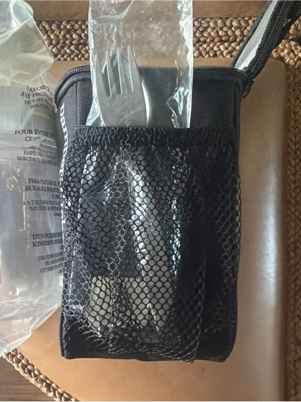 Pampered Chef Black Soft Make & Take Mason Jar lunchbox #1432